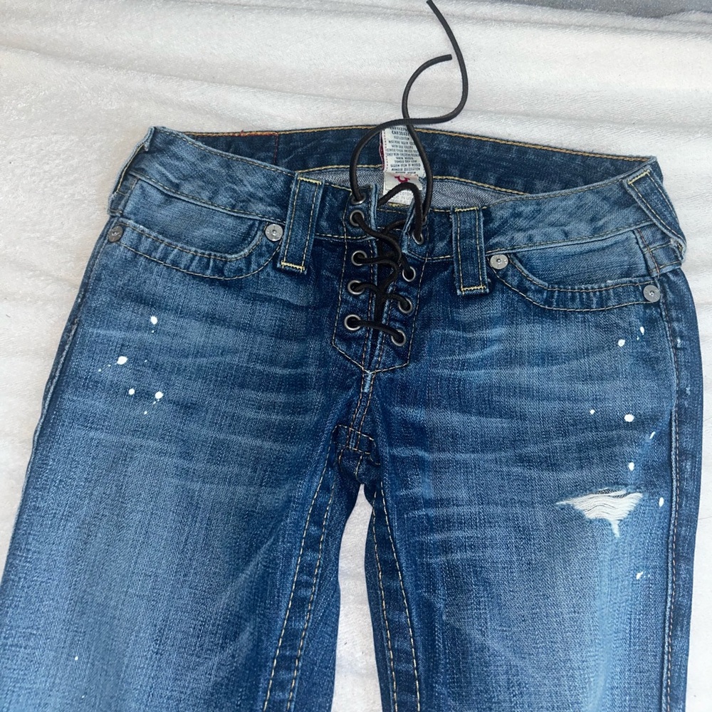 Gorgeous tie up true religion, jeans, brand new size 26